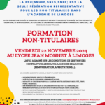 Formation non titulaires